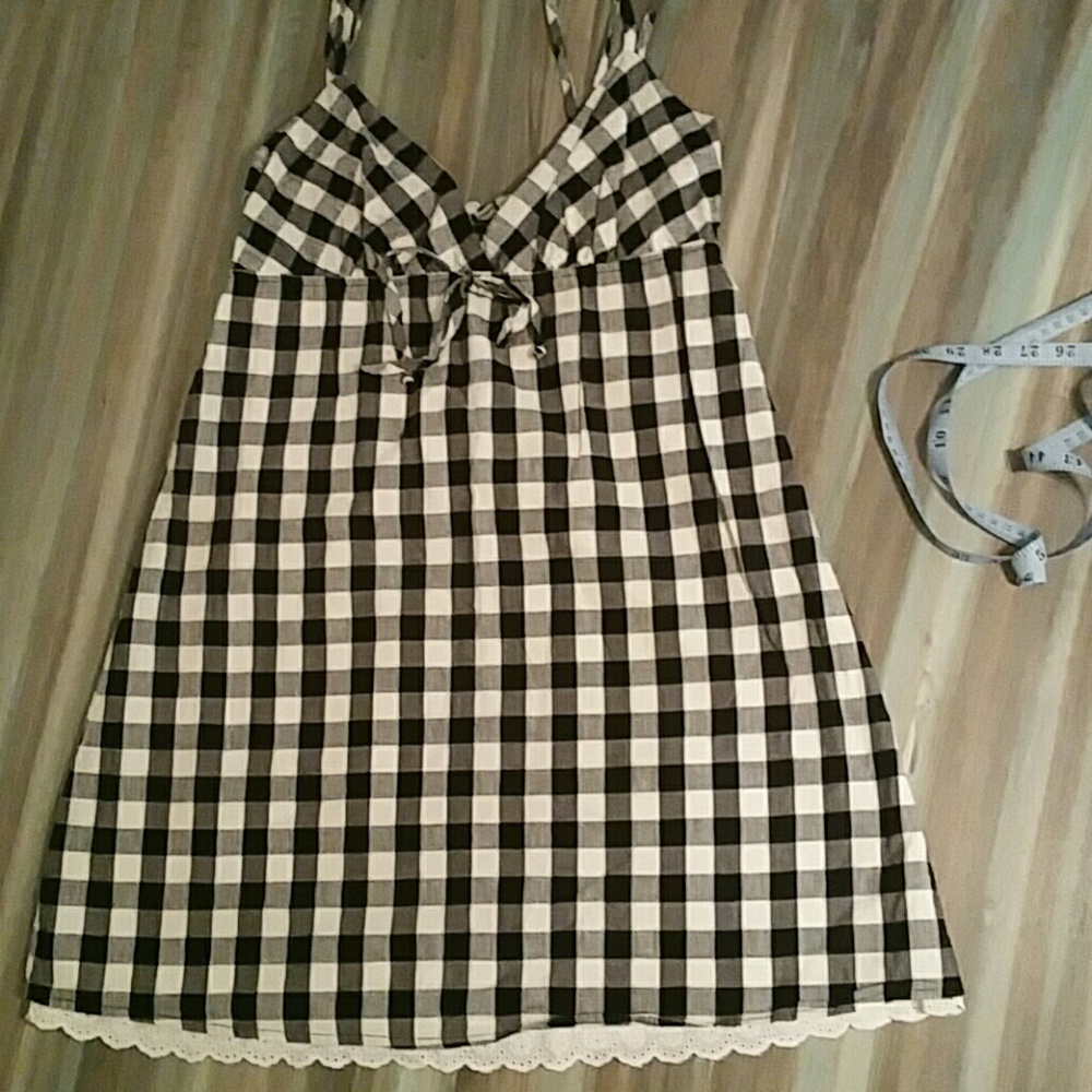 Gingham mini dress